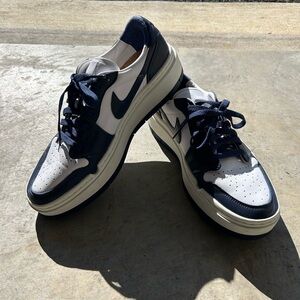 Nike Jordan Men's Navy and White Sneakers